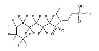 2-[ethyl(1,1,2,2,3,3,4,4,5,5,6,6,7,7,8,8,8-heptadecafluorooctylsulfonyl)amino]ethylphosphonic acid结构式