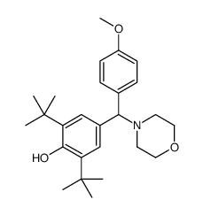 2,6-ditert-butyl-4-[(4-methoxyphenyl)-morpholin-4-ylmethyl]phenol结构式