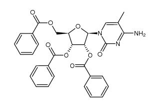 2',3',5'-tri-O-benzoyl-5-methylcytidine Structure