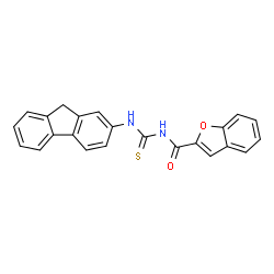 2-Benzofurancarboxamide,N-[(9H-fluoren-2-ylamino)thioxomethyl]-(9CI) structure