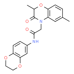 4H-1,4-Benzoxazine-4-acetamide,N-(2,3-dihydro-1,4-benzodioxin-6-yl)-2,3-dihydro-2,6-dimethyl-3-oxo-(9CI) Structure
