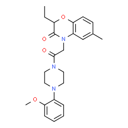 Piperazine, 1-[(2-ethyl-2,3-dihydro-6-methyl-3-oxo-4H-1,4-benzoxazin-4-yl)acetyl]-4-(2-methoxyphenyl)- (9CI) picture