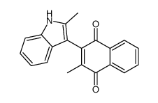 2-methyl-3-(2-methyl-1H-indol-3-yl)naphthalene-1,4-dione Structure