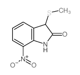 3-methylsulfanyl-7-nitro-1,3-dihydroindol-2-one结构式