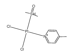 cis-{Pt(dimethyl sulfoxide)(γ-picoline)Cl2} Structure