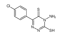 4-amino-6-(4-chlorophenyl)-2H-1,2,4-triazine-3,5-dithione结构式