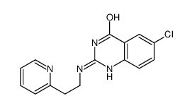 6-chloro-2-(2-pyridin-2-ylethylamino)-1H-quinazolin-4-one结构式