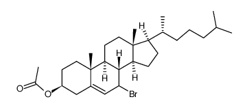 3β-Acetoxy-7ξ-bromocholest-5-ene structure