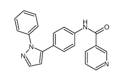 N-[4-(2-phenylpyrazol-3-yl)phenyl]pyridine-3-carboxamide Structure