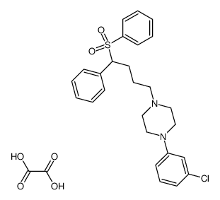 1-(4-Benzenesulfonyl-4-phenyl-butyl)-4-(3-chloro-phenyl)-piperazine; compound with oxalic acid结构式