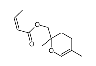 (2,5-dimethyl-3,4-dihydropyran-2-yl)methyl but-2-enoate Structure