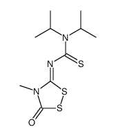 diisopropyl-(4-methyl-5-oxo-[1,2,4]dithiazolidin-3-ylidene)-thiourea结构式