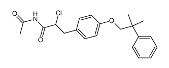 N-acetyl-2-chloro-3-<4-(2-methyl-2-phenylpropyloxy)phenyl>propionamide Structure