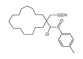 {1-[chloro(p-tolylsulfinyl)methyl]cyclopentadecyl}acetonitrile Structure