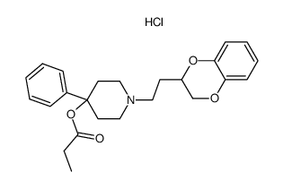 2-[2-(4-propionyloxy-4-phenylpiperidino)-ethyl]-1,4-benzodioxan hydrochloride Structure