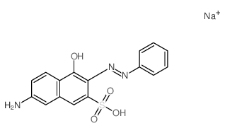 2-Naphthalenesulfonicacid, 7-amino-4-hydroxy-3-(2-phenyldiazenyl)-, sodium salt (1:1) Structure