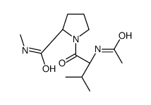 (2S)-1-[(2S)-2-acetamido-3-methylbutanoyl]-N-methylpyrrolidine-2-carboxamide Structure