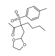 3-[1,3]dioxolan-2-ylmethyl-3-(toluene-4-sulfonyl)-heptan-2-one Structure