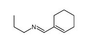 1-(cyclohexen-1-yl)-N-propylmethanimine Structure
