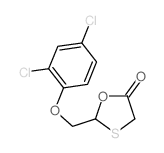 5-Oxathiolanone,2-[(2,4-dichlorophenoxy)methyl]- Structure