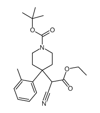 1,1-dimethylethyl 4-[1-cyano-2-(ethyloxy)-2-oxoethyl]-4-(2-methylphenyl)-1-piperidinecarboxylate Structure