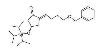 (3R)-(+)-5-(4'-benzyloxybutylidene)-3-triisopropylsiloxycyclopentanone结构式