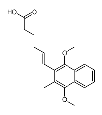 6-(1,4-dimethoxy-3-methylnaphthalen-2-yl)hex-5-enoic acid结构式