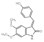 (E)-5,6-Dimethoxy-3-(4-hydroxybenzylidene)-1H-indolin-2-one Structure
