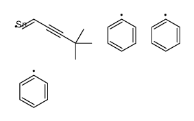 5,5-dimethylhex-1-en-3-ynyl(triphenyl)stannane结构式