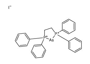 1,1,3,3-tetraphenyl-1,3,2-diphospharsolane-1,3-diium,iodide Structure