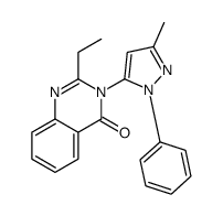 2-ethyl-3-(5-methyl-2-phenylpyrazol-3-yl)quinazolin-4-one结构式