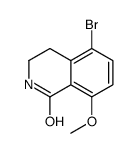 5-bromo-8-methoxy-3,4-dihydro-2H-isoquinolin-1-one结构式