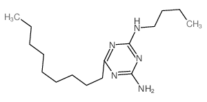N-butyl-6-nonyl-1,3,5-triazine-2,4-diamine结构式