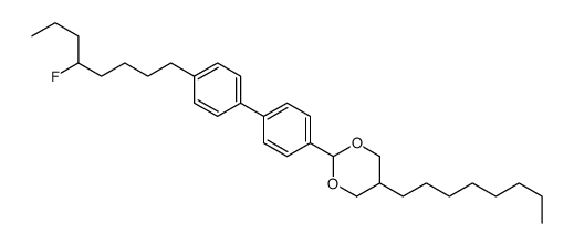 2-[4-[4-(5-fluorooctyl)phenyl]phenyl]-5-octyl-1,3-dioxane Structure