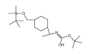 (R)-N-Boc-1-[4-(tert-butyldimethylsilyloxymethyl)cyclohexyl]ethan-1-amine structure