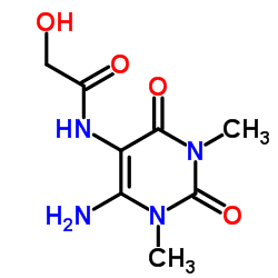 N-(6-Amino-1,3-dimethyl-2,4-dioxo-1,2,3,4-tetrahydro-5-pyrimidinyl)-2-hydroxyacetamide结构式