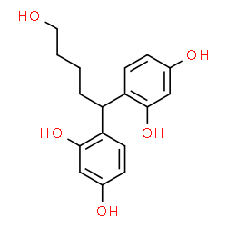 4,4'-(5-hydroxypentylidene)bisresorcinol structure