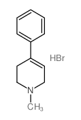 Pyridine,1,2,3,6-tetrahydro-1-methyl-4-phenyl-, hydrobromide (1:1) structure