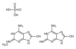 2,6-diamino-7,9-dihydropurin-8-one,sulfuric acid,hydrate Structure