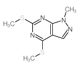 9-methyl-3,5-bis(methylsulfanyl)-2,4,8,9-tetrazabicyclo[4.3.0]nona-2,4,7,10-tetraene Structure