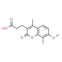 3-(7-Methoxy-4,8-dimethyl-2-oxo-2H-chromen-3-yl)-propanoic acid结构式