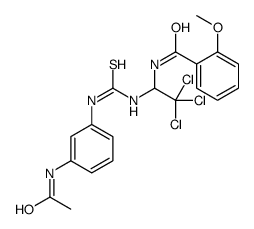 N-[1-[(3-acetamidophenyl)carbamothioylamino]-2,2,2-trichloroethyl]-2-methoxybenzamide结构式