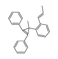 (E)-1-(propen-1-yl)-2-(1-methyl-2,3-diphenyl-2-cyclopropen-1-yl)benzene结构式