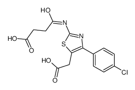 4-[[5-(carboxymethyl)-4-(4-chlorophenyl)-1,3-thiazol-2-yl]amino]-4-oxobutanoic acid结构式