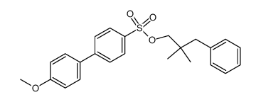 2,2-dimethyl-3-phenylpropyl 4'-methoxy-[1,1'-biphenyl]-4-sulfonate结构式