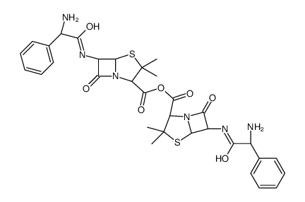 [(2S,5R,6R)-6-[(2-amino-2-phenylacetyl)amino]-3,3-dimethyl-7-oxo-4-thia-1-azabicyclo[3.2.0]heptane-2-carbonyl] (2S,5R,6R)-6-[(2-amino-2-phenylacetyl)amino]-3,3-dimethyl-7-oxo-4-thia-1-azabicyclo[3.2.0]heptane-2-carboxylate Structure