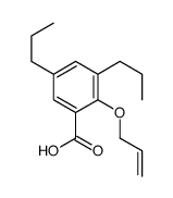 2-prop-2-enoxy-3,5-dipropylbenzoic acid Structure