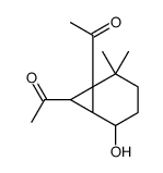 1-(6-acetyl-2-hydroxy-5,5-dimethyl-7-bicyclo[4.1.0]heptanyl)ethanone Structure
