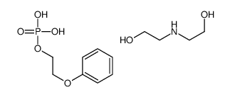 2-(2-hydroxyethylamino)ethanol,2-phenoxyethyl dihydrogen phosphate Structure
