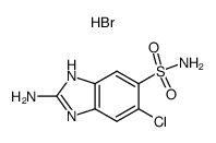 2-amino-5-chloro-6-sulfamyl-1H-benzimidazole hydrobromide结构式